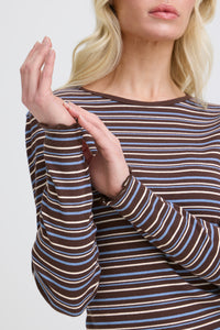B.Young ByTone Java Stripe Long Sleeve Top