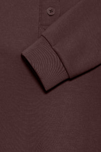 B.Young ByPusti Java Brown Modal Polo Sweatshirt