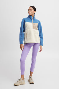 The Jogg Concept JcBerri Malibu Blue Mix Half Zip Teddy Pullover, 22800007