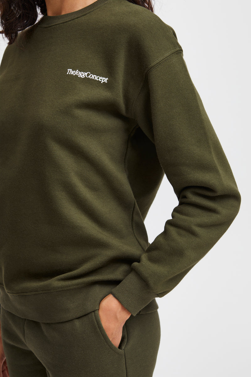 The Jogg Concept JCrafine Rifle Green Jersey Sweatshirt, 22800280