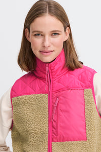 The Jogg Concept JCBerri Beetroot Pink Teddy Gilet