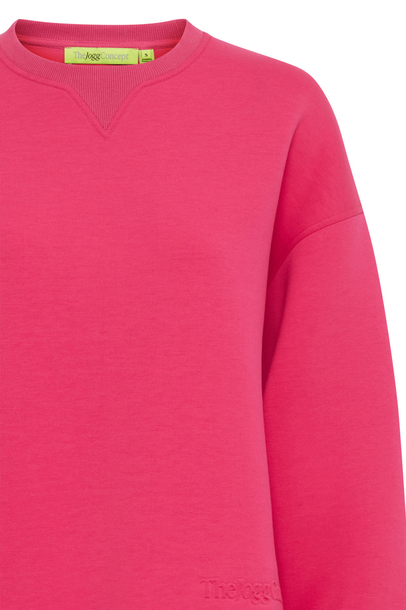 The Jogg Concept JCRaja Beetroot Pink Supersoft Modal Oversized Sweatshirt