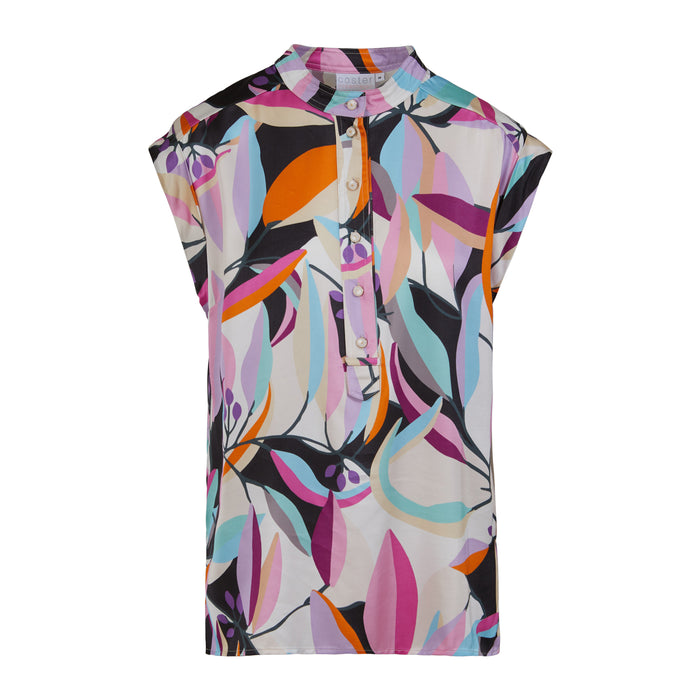 Coster Copenhagen Multi Leaf Abstract Print Blouse, 241-1137