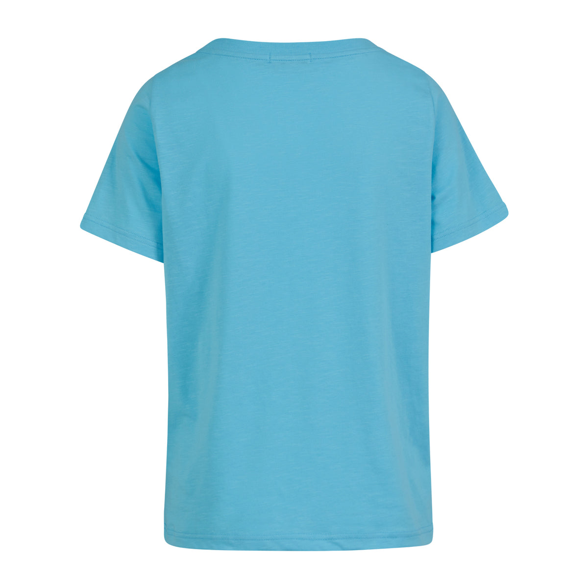 Coster Copenhagen Aqua Blue T-Shirt with Paint Mix Logo, 241-1144