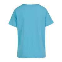 Coster Copenhagen Aqua Blue T-Shirt with Paint Mix Logo, 241-1144