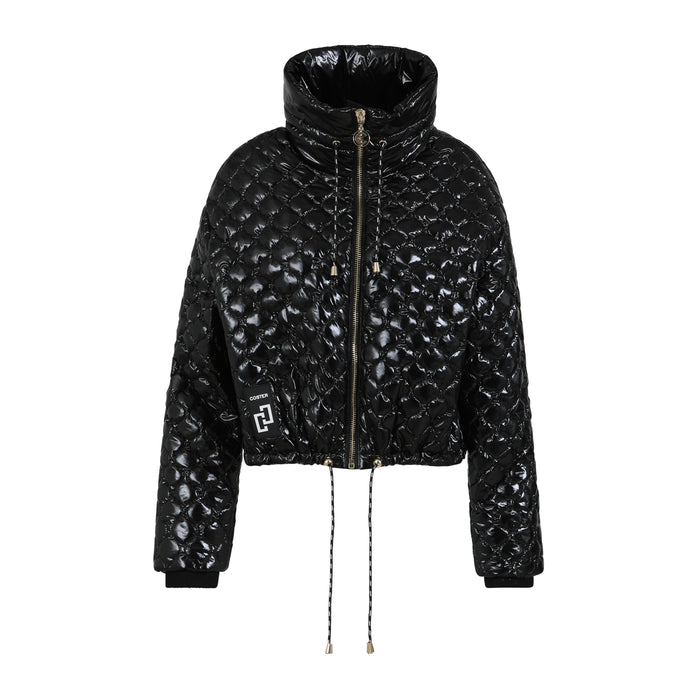 Coster Copenhagen Black Quilted Cropped Oversized Jacket, 244-6414 