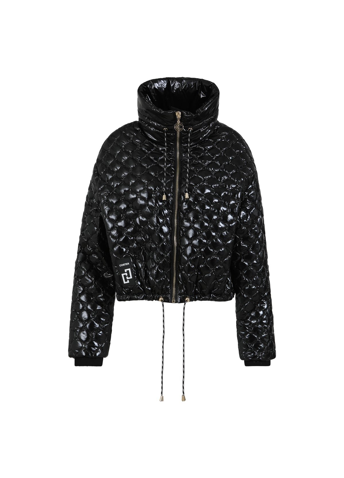 Coster Copenhagen Black Quilted Cropped Oversized Jacket, 244-6414 