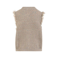 Coster Copenhagen Metallic Sand Lurex Knitted Waistcoat