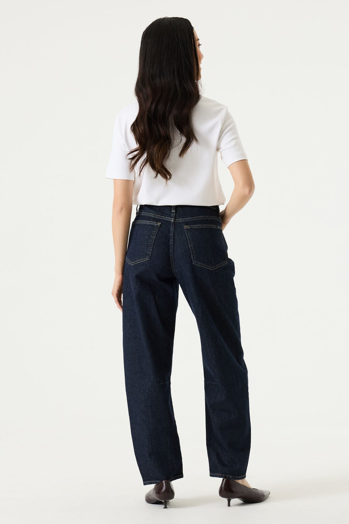 Garcia Chyla HighWaisted Dark Denim Barrel Leg Jeans, 282