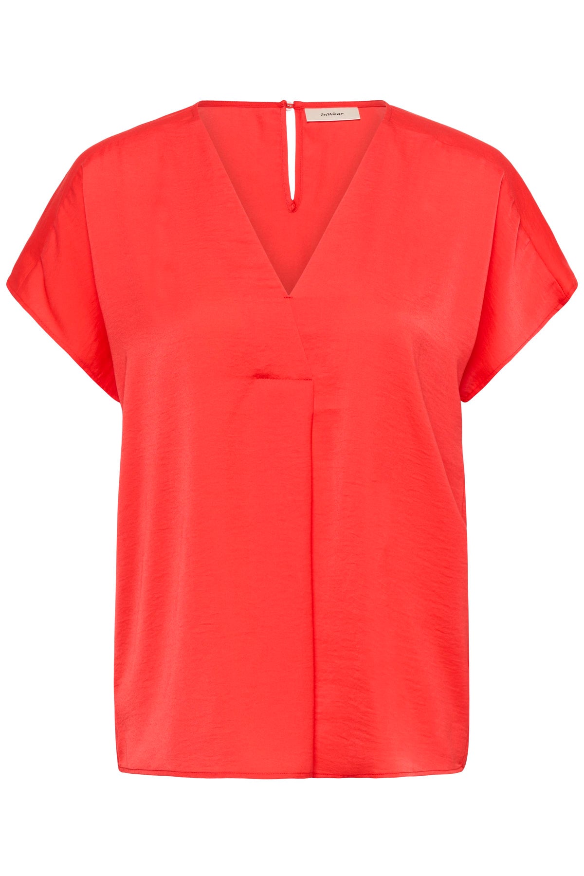 InWear Rinda Poppy Red V-Neck Top, 30105188
