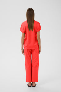 InWear Rinda Poppy Red V-Neck Top, 30105188