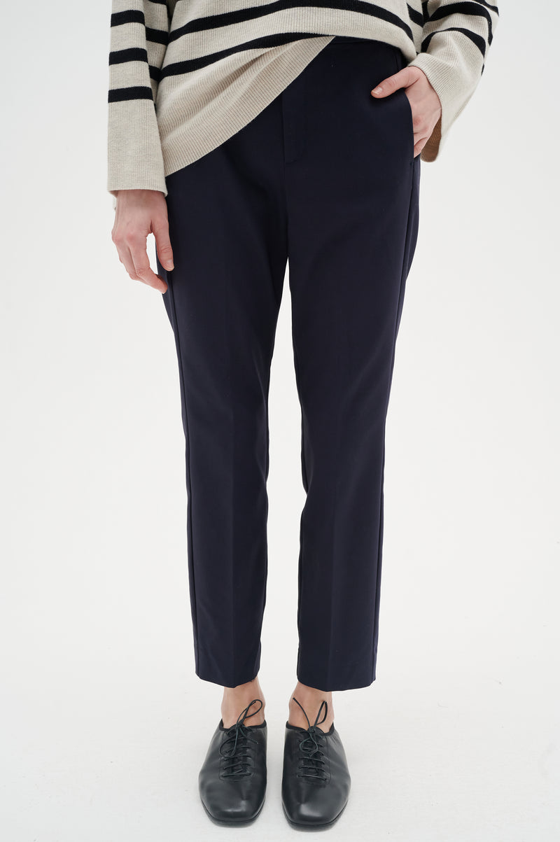 InWear Zella Flat Marine Blue Slim Leg Trouser, 30105579
