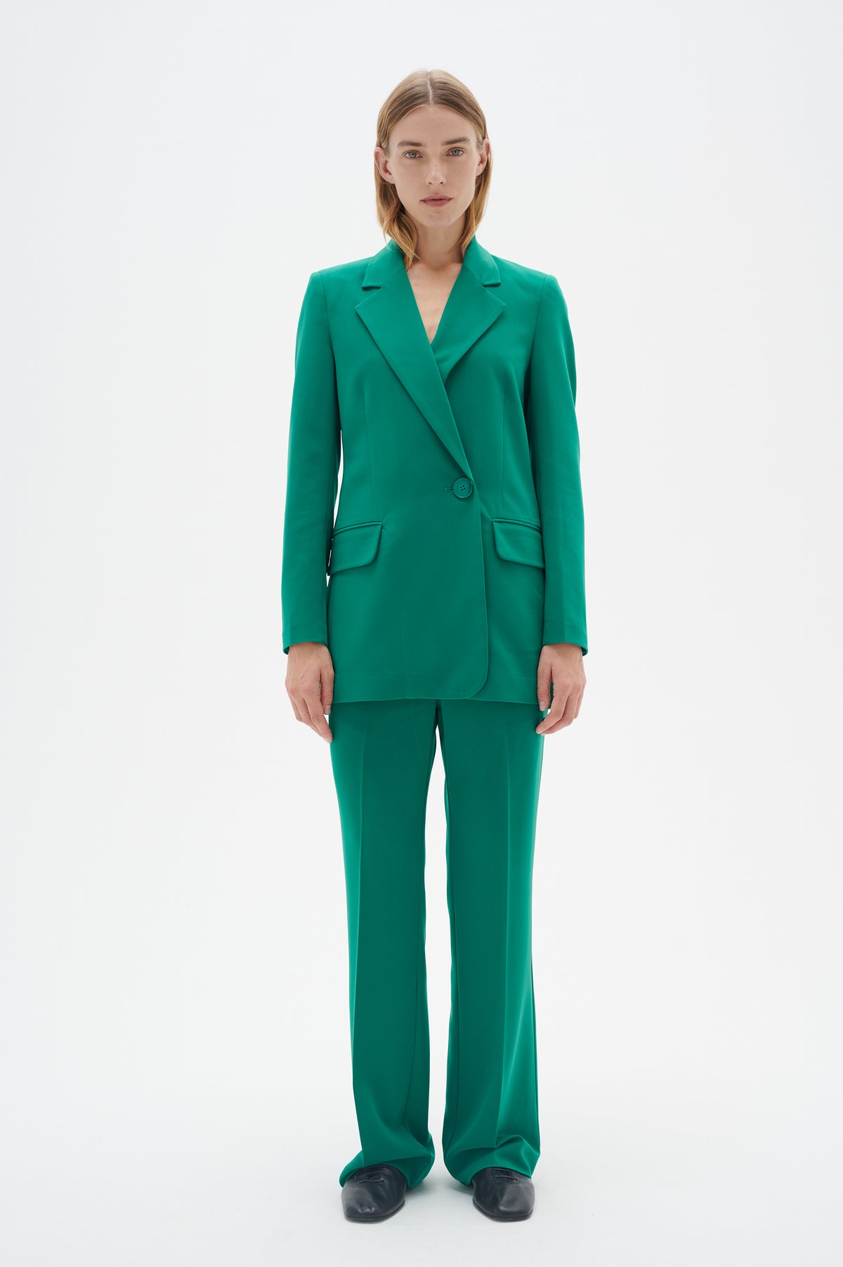 InWear Adian Emerald Green Longline Classic Blazer, 30107854