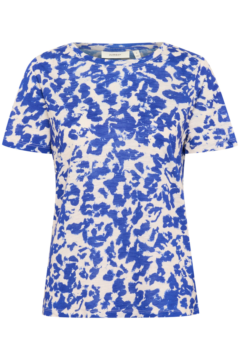 InWear Alma Shadow Blue Abstract Print T-Shirt