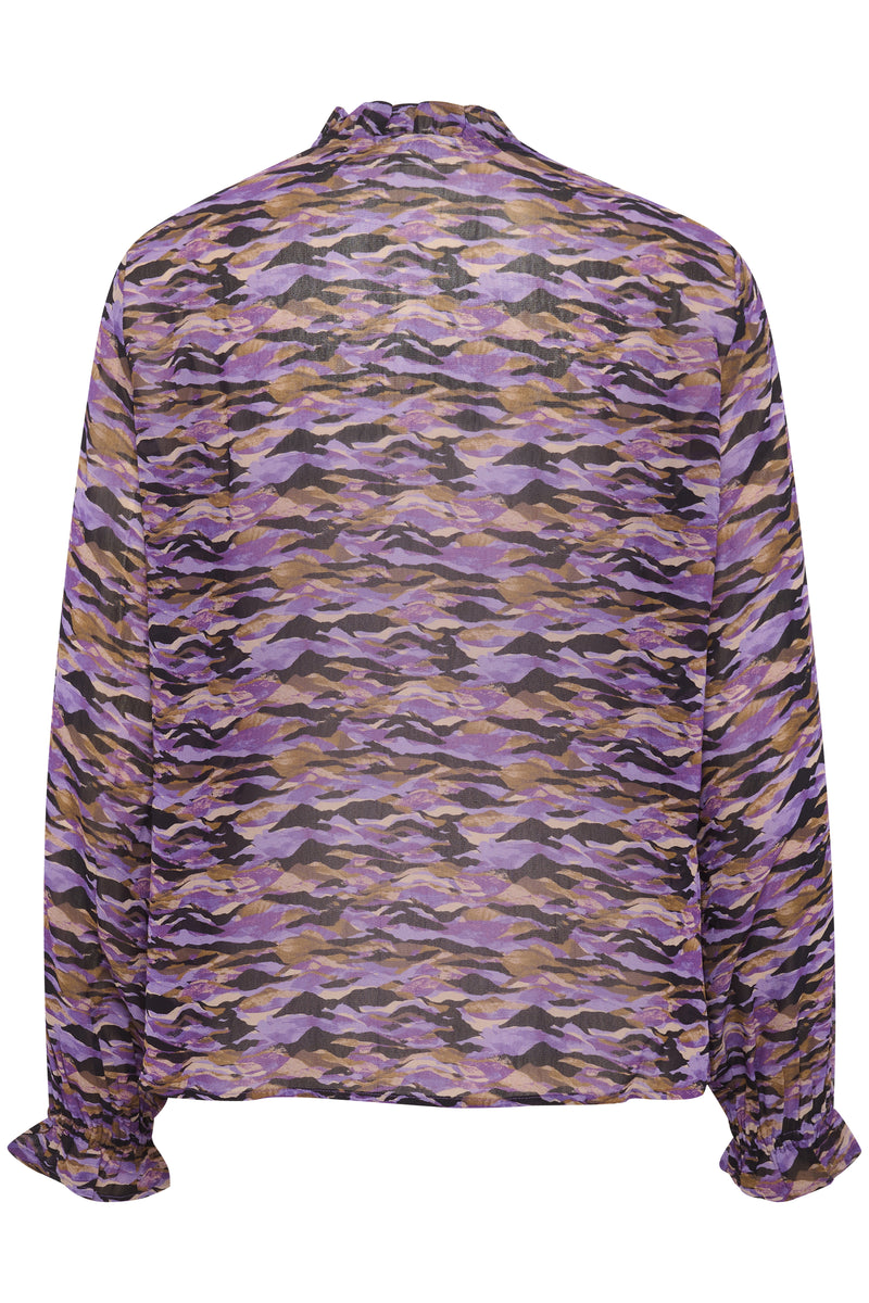 InWear Elra Basira Landscape Waves Purple Printed Blouse, 30108440