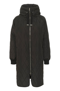 InWear Iktra Black Oversized Quilted Coat, 30108460