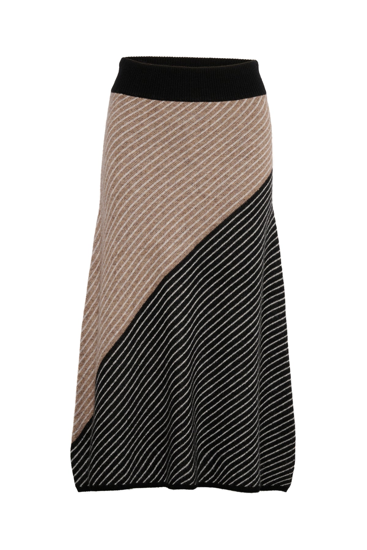 InWear Rance Mocha Grey/Black Knitted Midi Skirt, 30108599