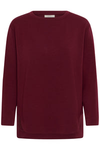 InWear Gincent Zinfandel Burgundy Modal Supersoft Dipped Hem Sweatshirt, 30108654