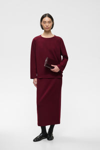 InWear Gincent Zinfandel Burgundy Modal Supersoft Dipped Hem Sweatshirt, 30108654