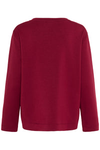 InWear Gincent Cabernet Modal Supersoft Dipped Hem Sweatshirt
