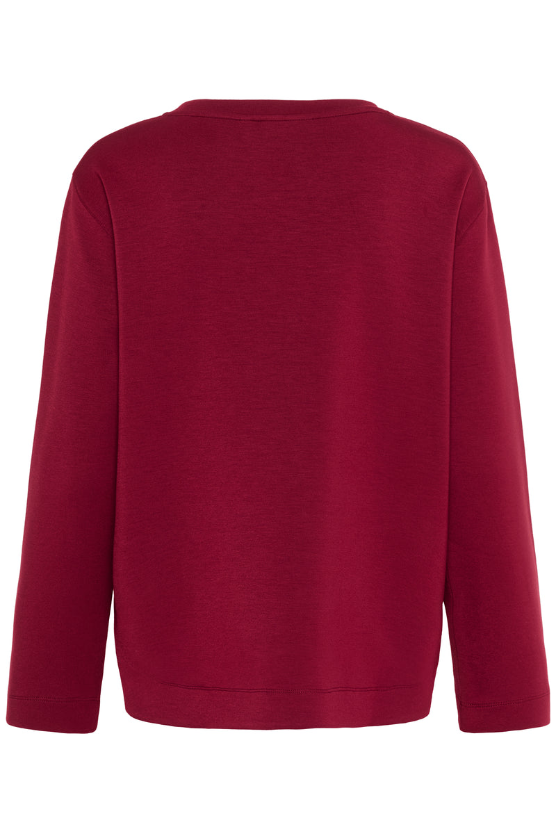 InWear Gincent Cabernet Modal Supersoft Dipped Hem Sweatshirt