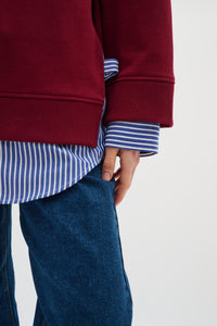 InWear Gincent Cabernet Modal Supersoft Dipped Hem Sweatshirt