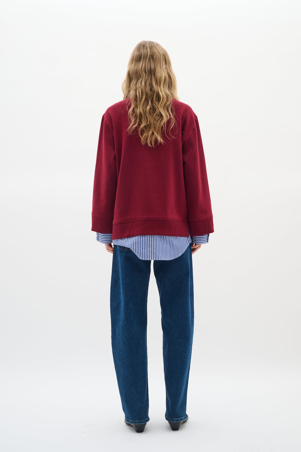 InWear Gincent Cabernet Modal Supersoft Dipped Hem Sweatshirt