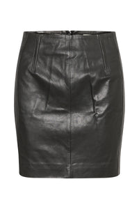 InWear Zander Black Leather Skirt, 30108842