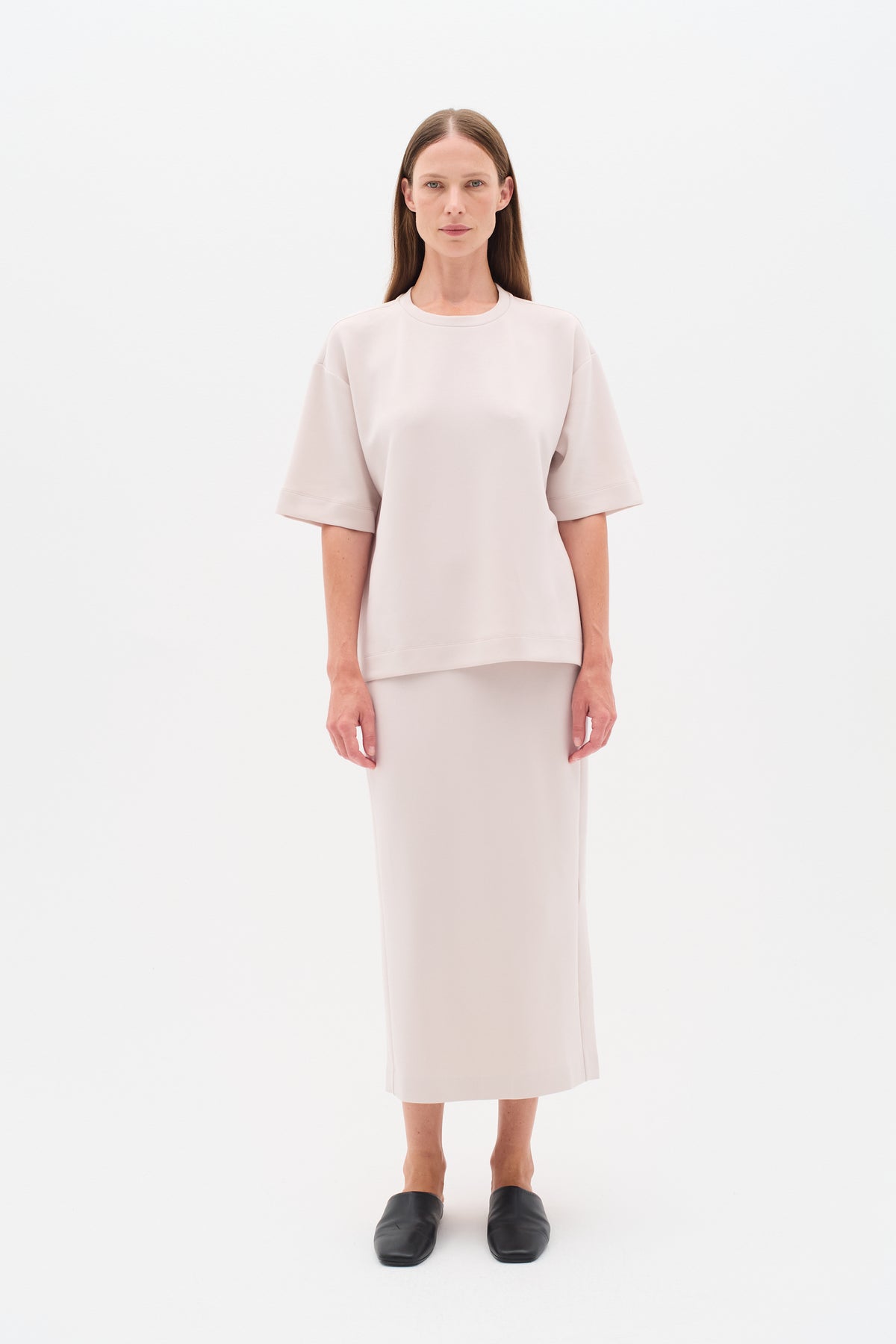 InWear Aida Haze Beige Modal Ankle Length Tube Skirt, 30109092