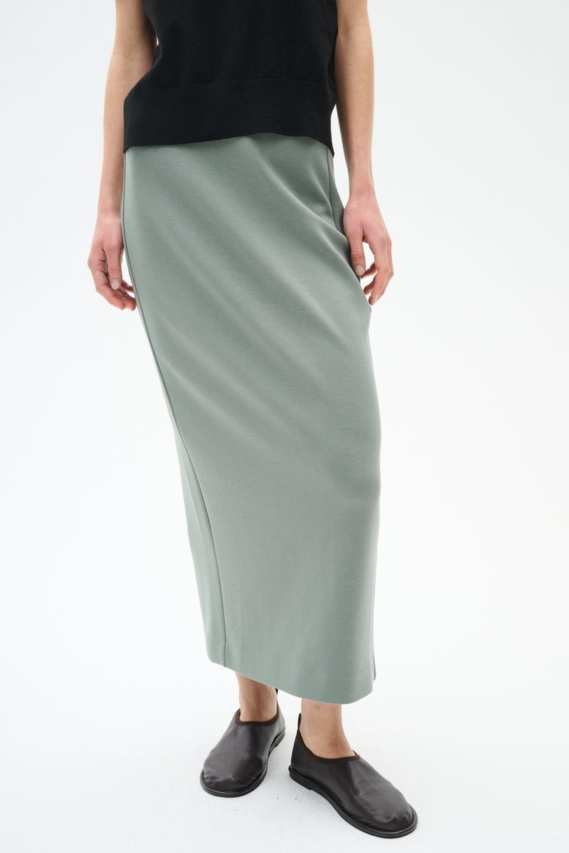 InWear Aida Agave Green Modal Ankle Length Tube Skirt, 30109092