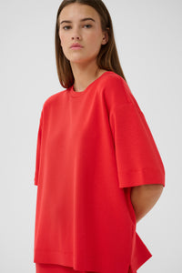 InWear Pannie Poppy Red Oversized Modal T-Shirt, 30109225