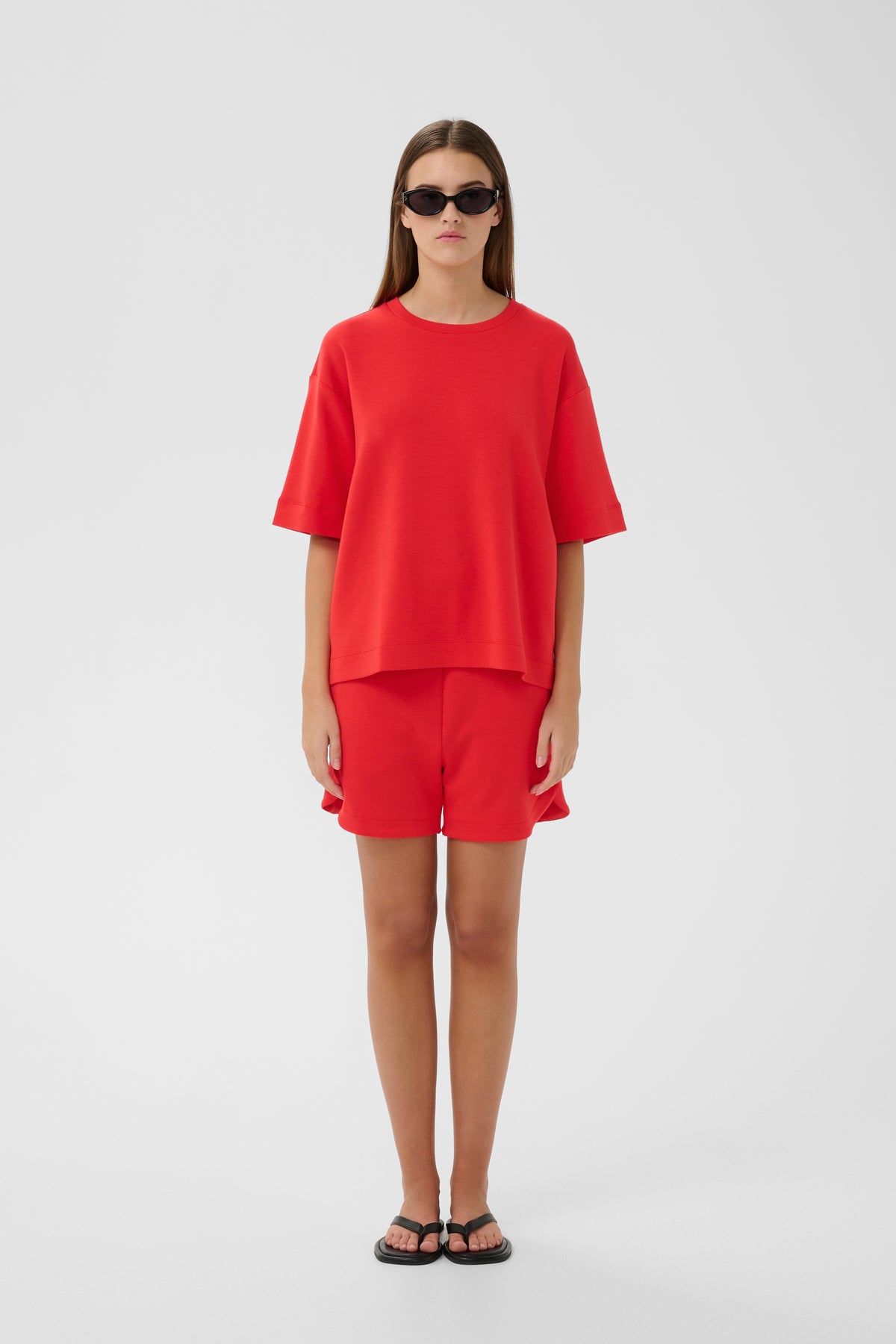 InWear Pannie Poppy Red Oversized Modal T-Shirt, 30109225