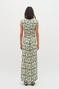 InWear Beril Green Geometric Printed Ankle Length Maxi Dress, 30109451