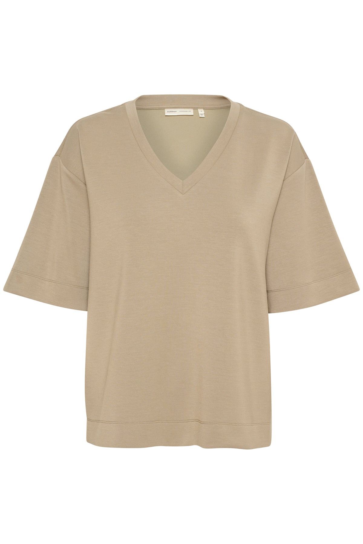 InWear Leicent Whisper Pinetree Oversized Modal V-Neck Supersoft T-Shirt, 30109580