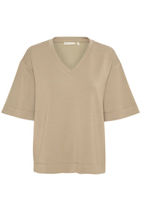 InWear Leicent Whisper Pinetree Oversized Modal V-Neck Supersoft T-Shirt, 30109580