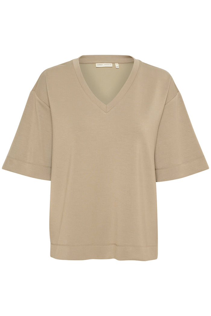 InWear Leicent Whisper Pinetree Oversized Modal V-Neck Supersoft T-Shirt, 30109580