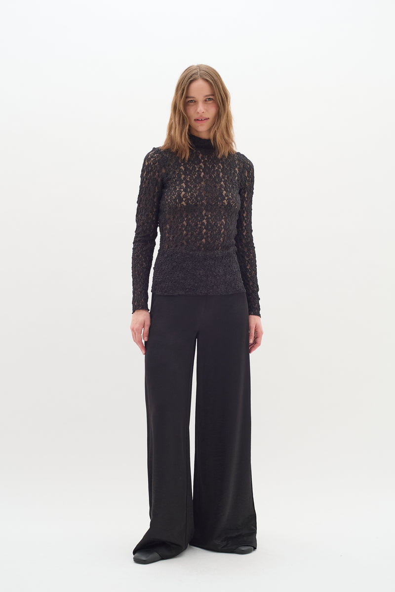 InWear Didra Black Wide Leg Palazzo Trouser