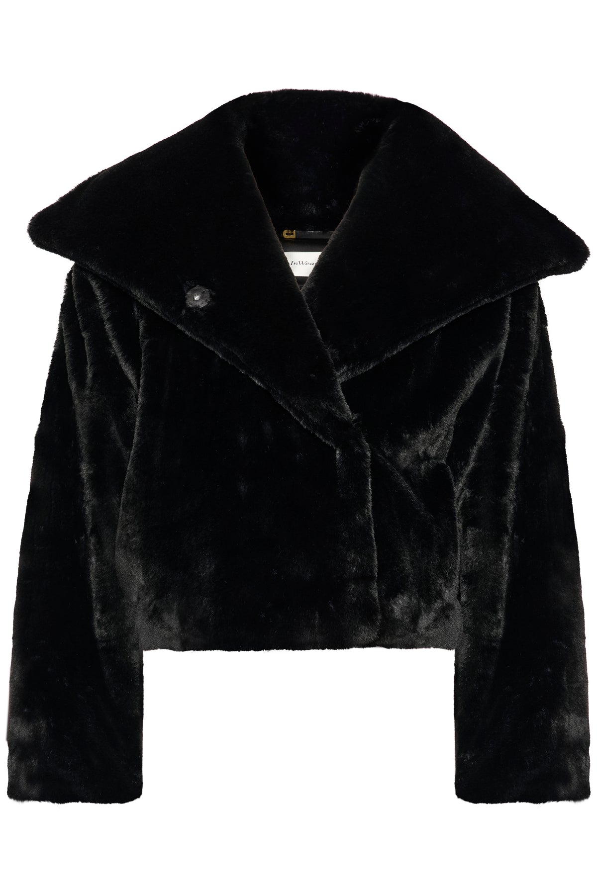 InWear Yoneko Black Faux Fur Short Coat