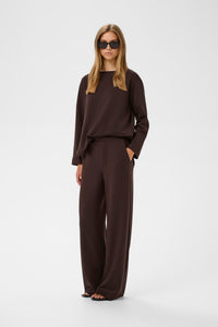 InWear Gincent Chocolate Brown Modal Wide Leg Joggers