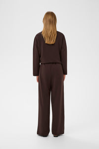 InWear Gincent Chocolate Brown Modal Wide Leg Joggers