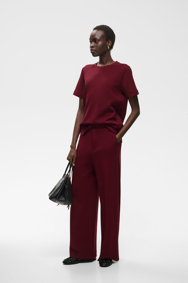InWear Gincent Zinfandel Burgundy Modal Wide Leg Joggers, 30109909