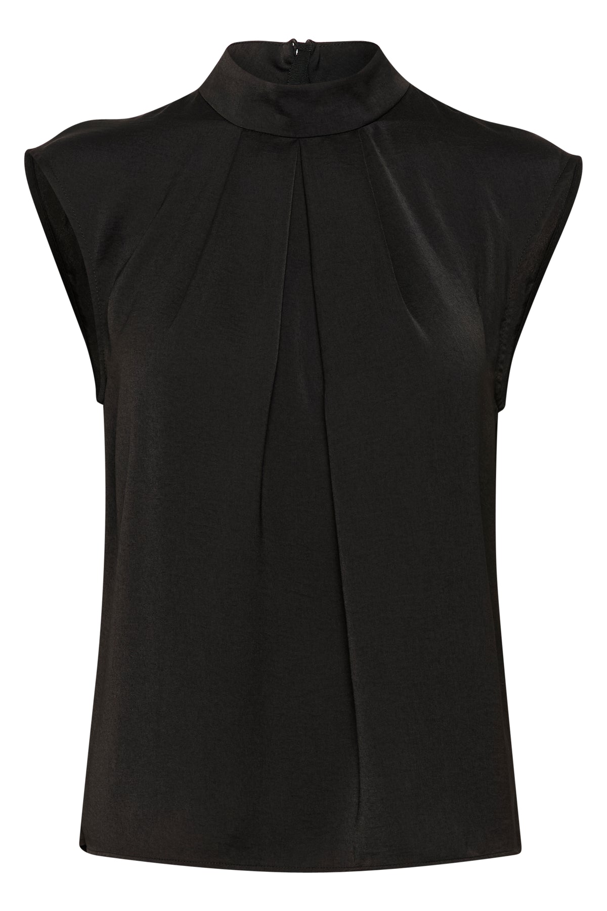 InWear Mato Nixie High Neck Black Sleeveless Top, 30109921