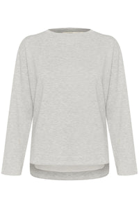 InWear Gincent Granite Melange Modal Supersoft Dipped Hem Sweatshirt, 30109922