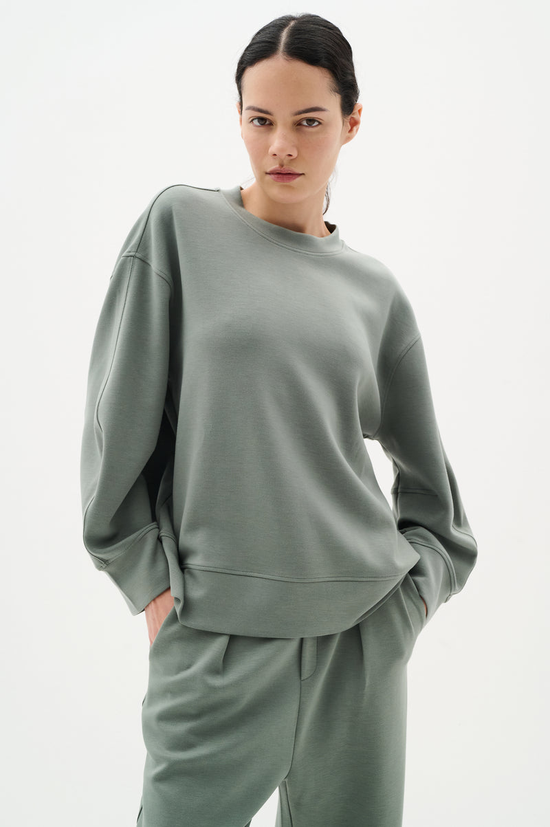 InWear Annieh Agave Green Modal Relaxed Fit Sweatshirt, 30110204