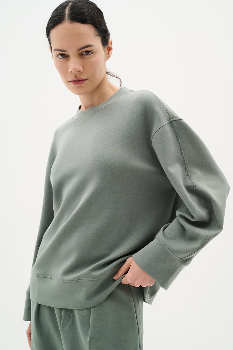 InWear Annieh Agave Green Modal Relaxed Fit Sweatshirt, 30110204