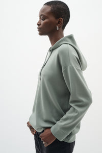 InWear Annieh Agave Green Oversized Sports Luxe Hoodie, 30110205