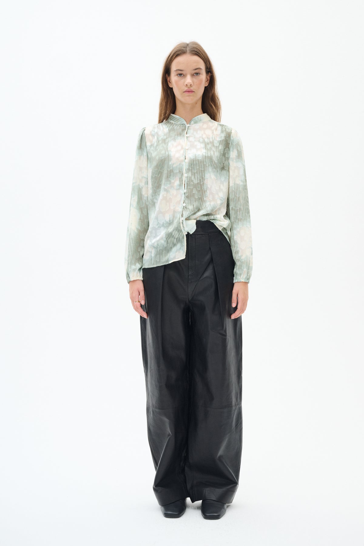 InWear Cielle Sage Green Abstract Printed Shirt, 30110261