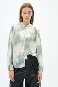 InWear Cielle Sage Green Abstract Printed Shirt, 30110261