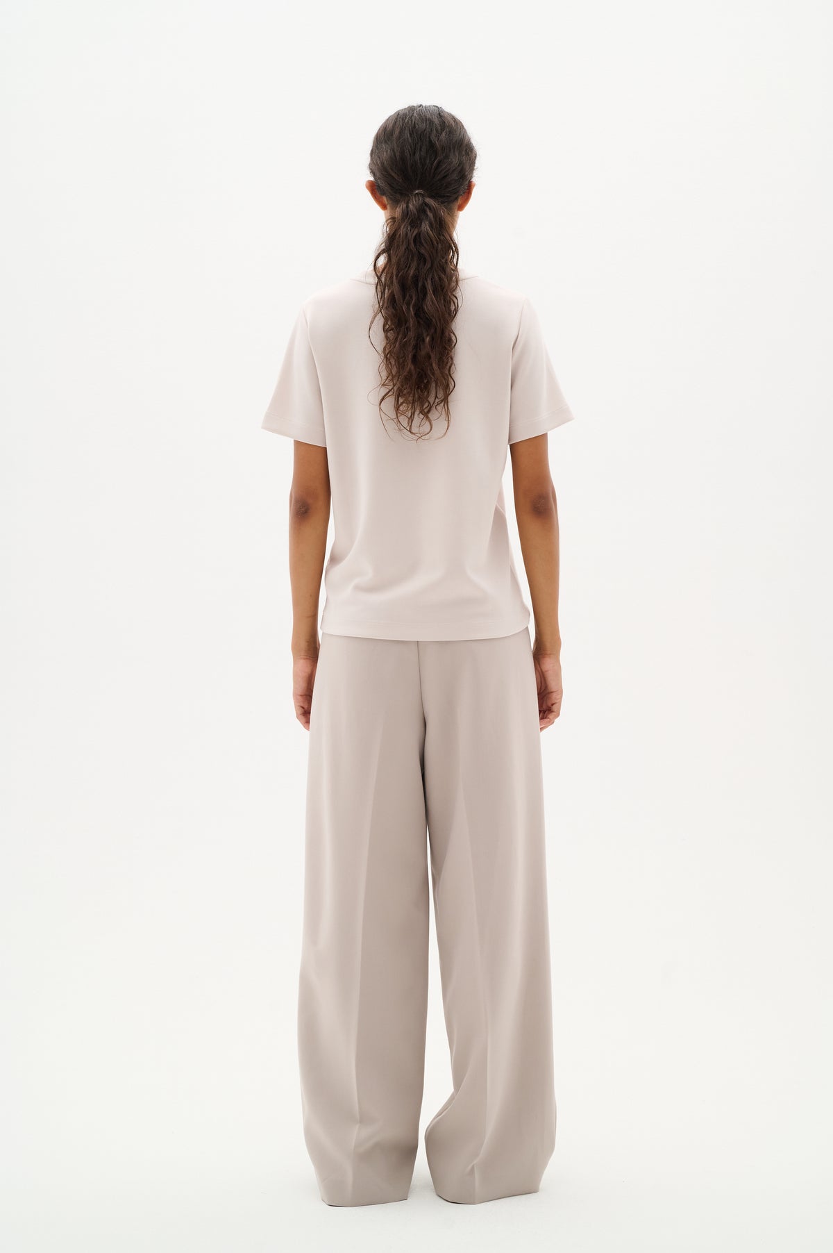 InWear Vincent Haze Beige Embossed Logo T-Shirt