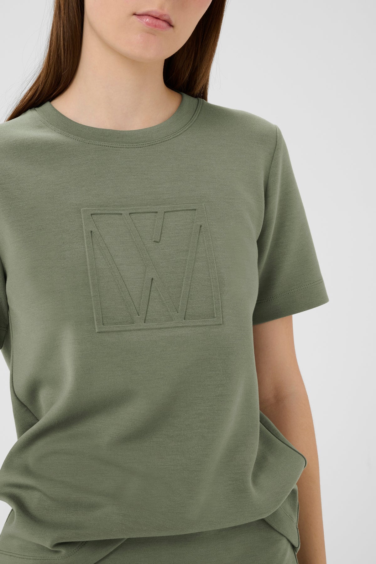 InWear Vincent Mulled Basil Embossed Logo T-Shirt, 30110517